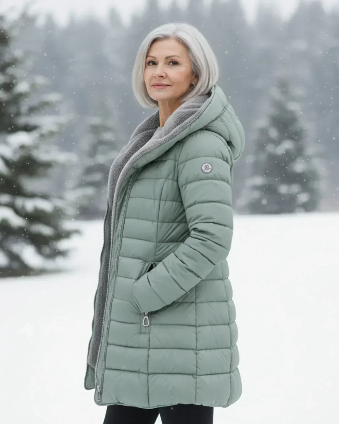 Morgan | Women's Long Puffer Winter Jacket with Fleece Lined Hood