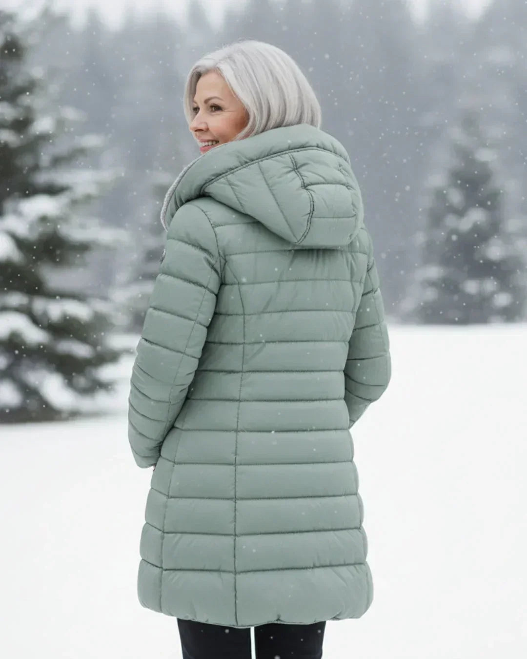 Morgan | Women's Long Puffer Winter Jacket with Fleece Lined Hood