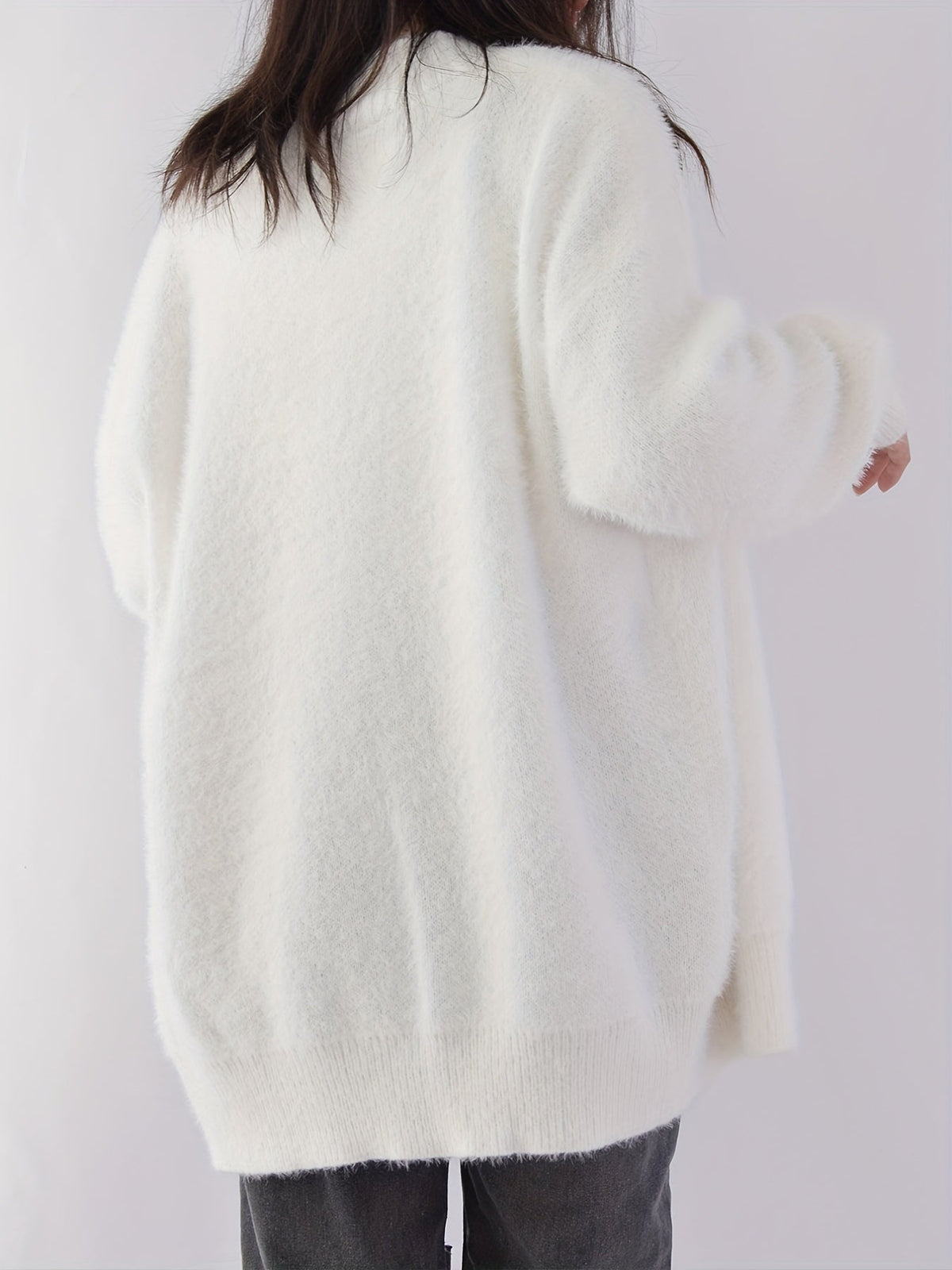 Iris | Women's Open-Front Cardigan - V-Neck Relaxed Drape