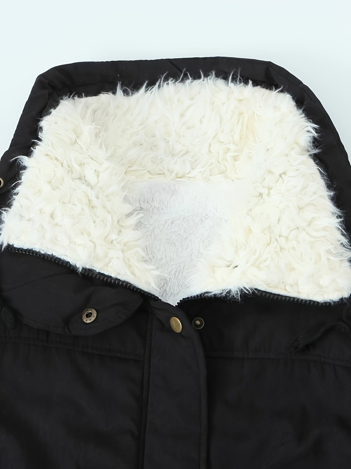 Carolyn | Women's Mid-Length Parka - Fold-Over Collar Drawstring Waist
