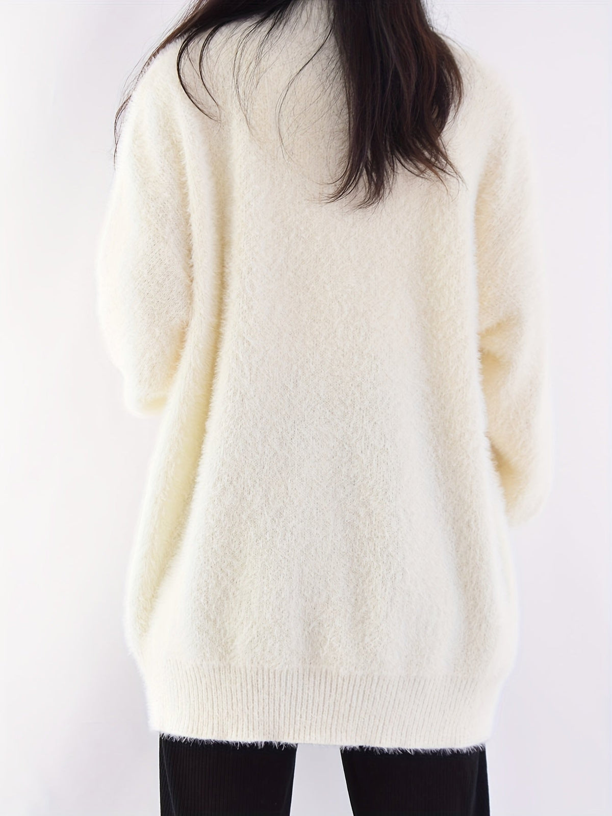 Iris | Women's Open-Front Cardigan - V-Neck Relaxed Drape