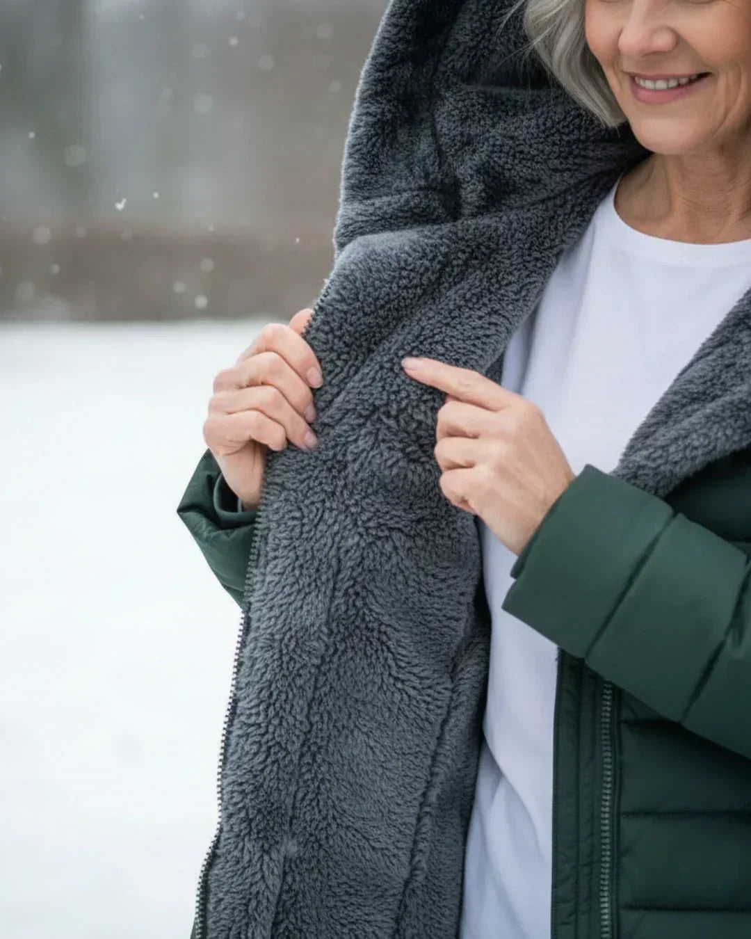 Morgan | Women's Long Puffer Winter Jacket with Fleece Lined Hood