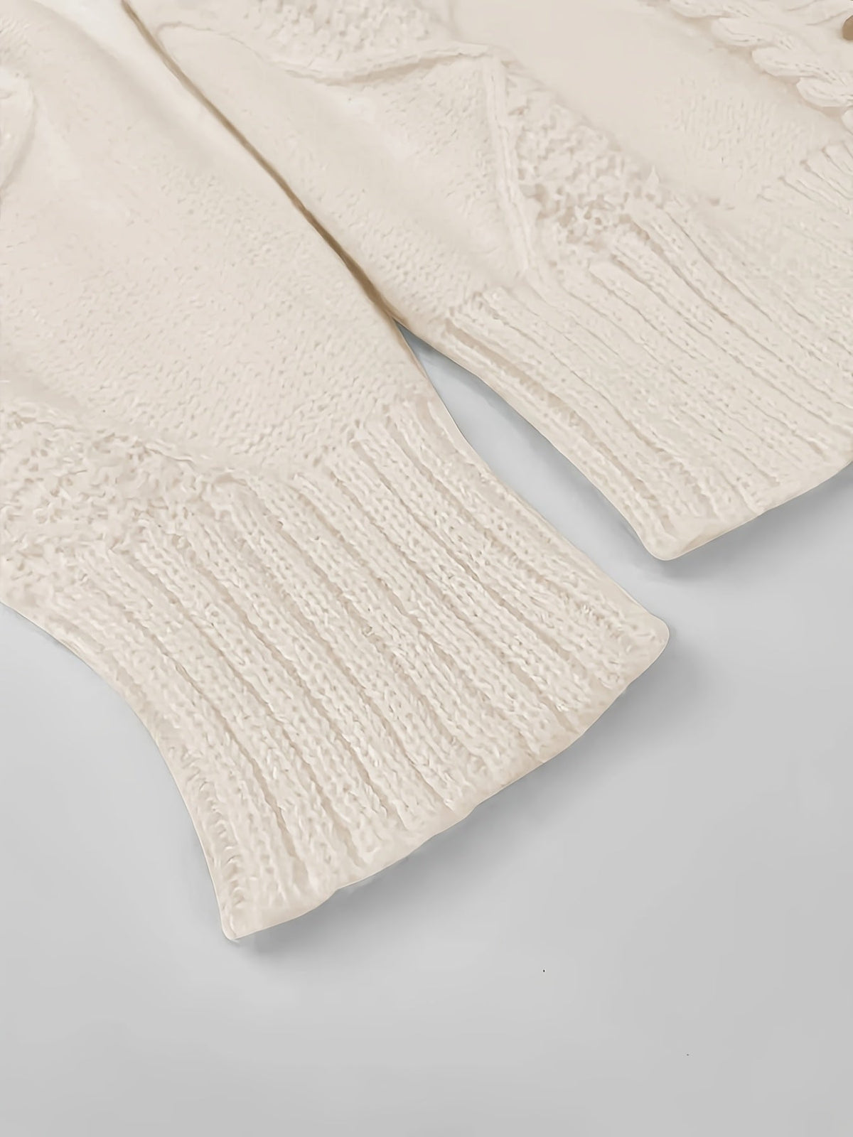 Lucinda | Women's Cable Knit Cardigan - Button Front Roomy Fit