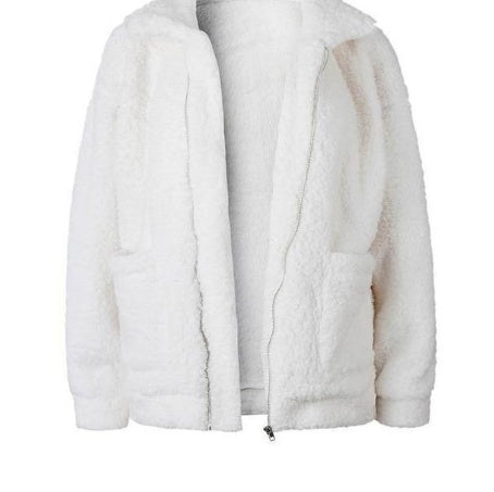 Maya | Women's Sherpa Fleece Jacket with Oversized Fit and Zip Pockets
