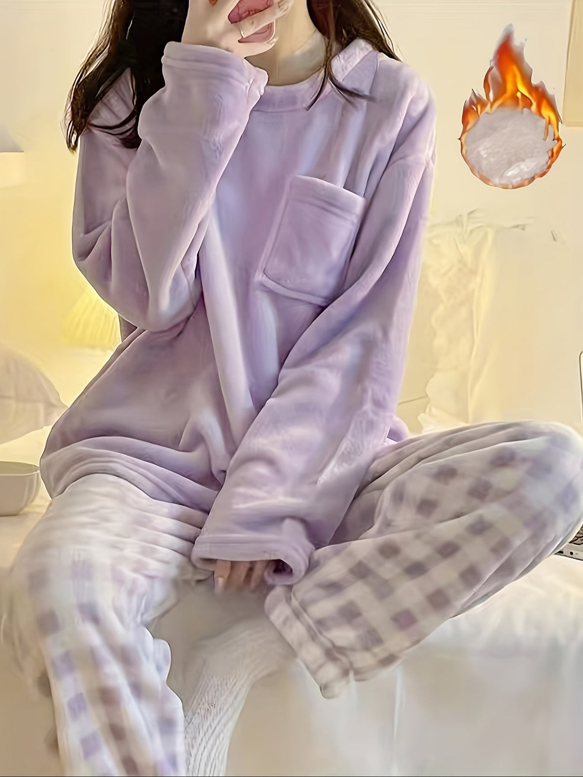 Marcella | Women's Cosy Lounge Two-Piece Set with Chest Pocket