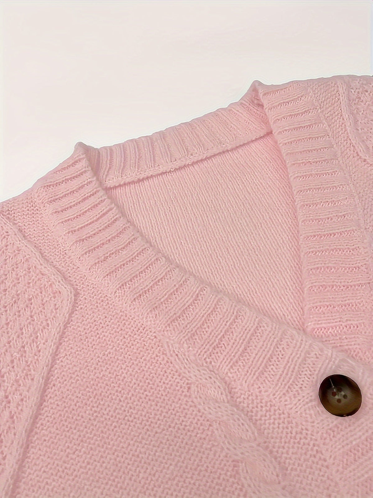 Lucinda | Women's Cable Knit Cardigan - Button Front Roomy Fit