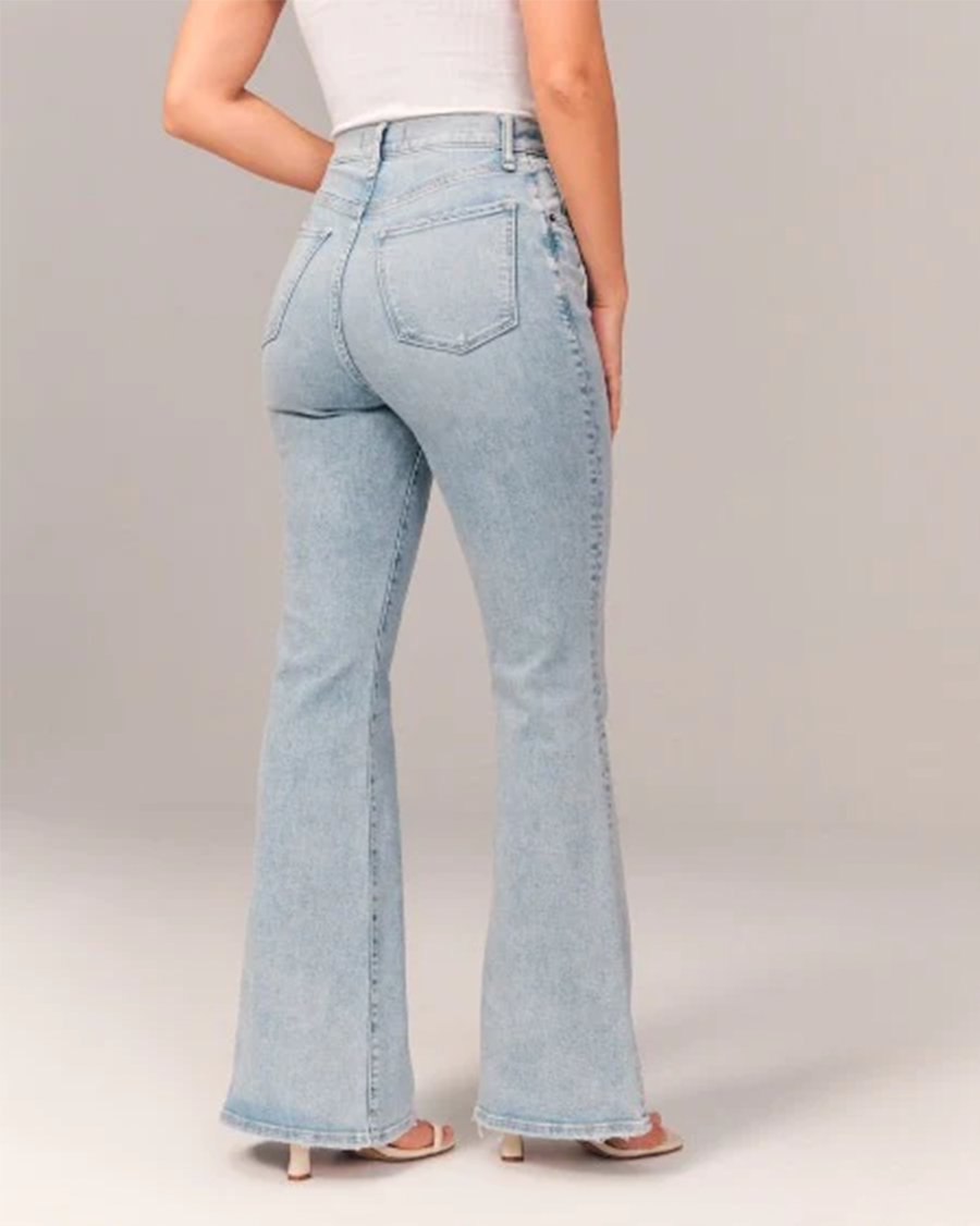Adeline | Retro High Waisted Jeans with Dramatic Full Flare