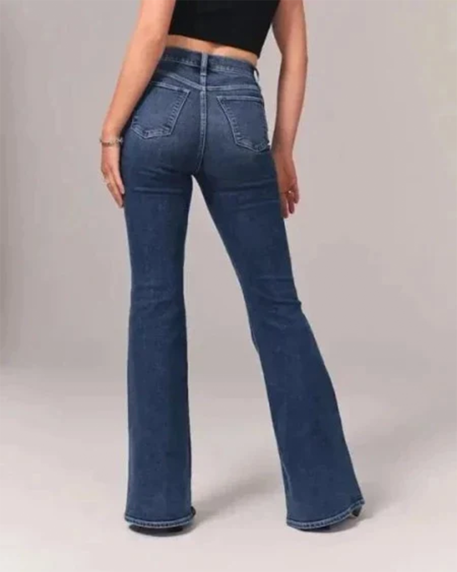 Adeline | Retro High Waisted Jeans with Dramatic Full Flare