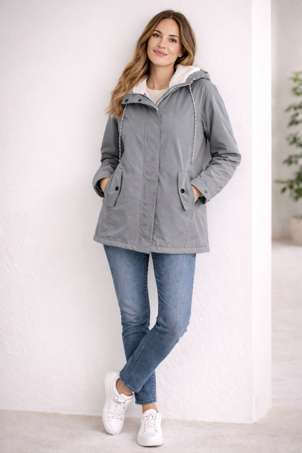 Ashley | Women's Hooded Winter Parka Jacket - Insulated Plush Lined