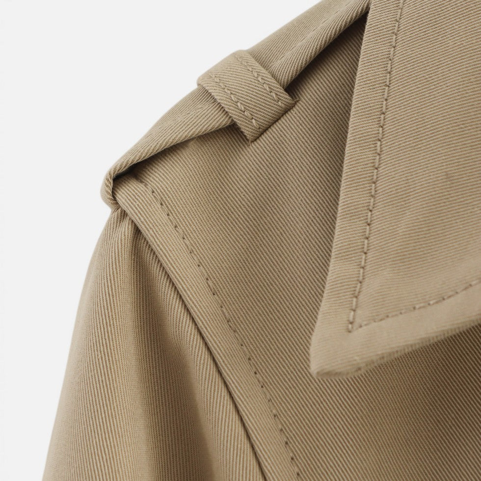Beatrice | Elegant Cropped Trench Jacket with Belted Cuffs