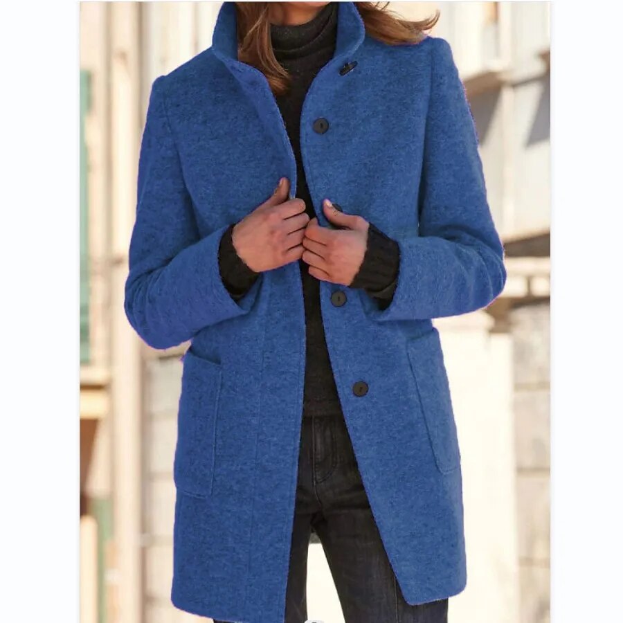 Bethany | Classic Wool Winter Coat with Round Collar