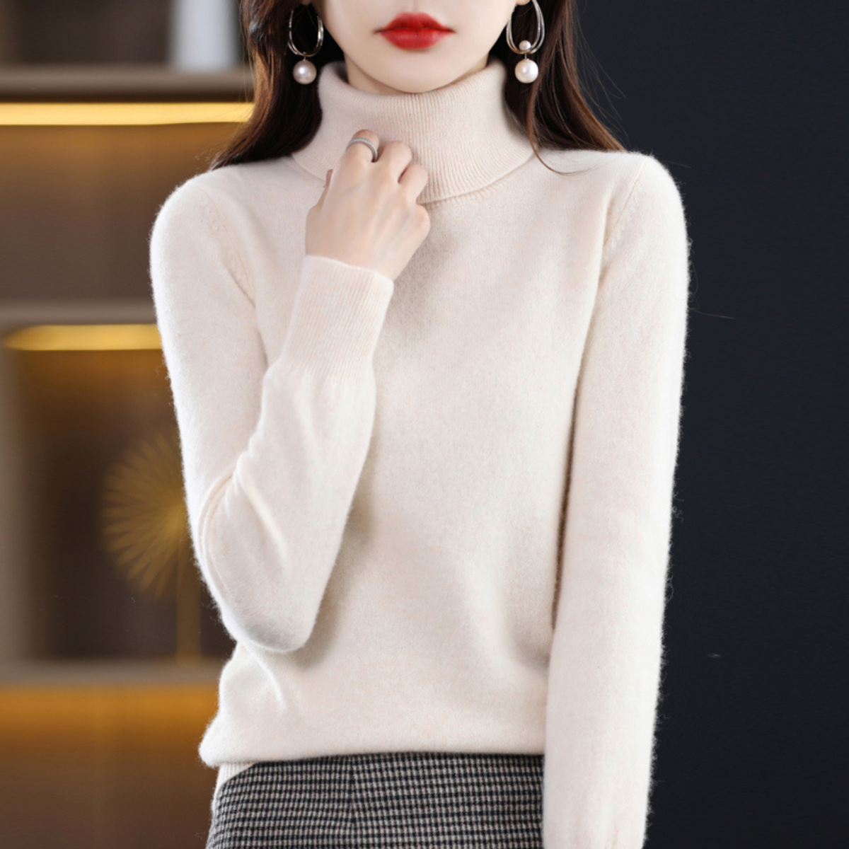 Charlotte | Elegant Cashmere Turtleneck Sweater