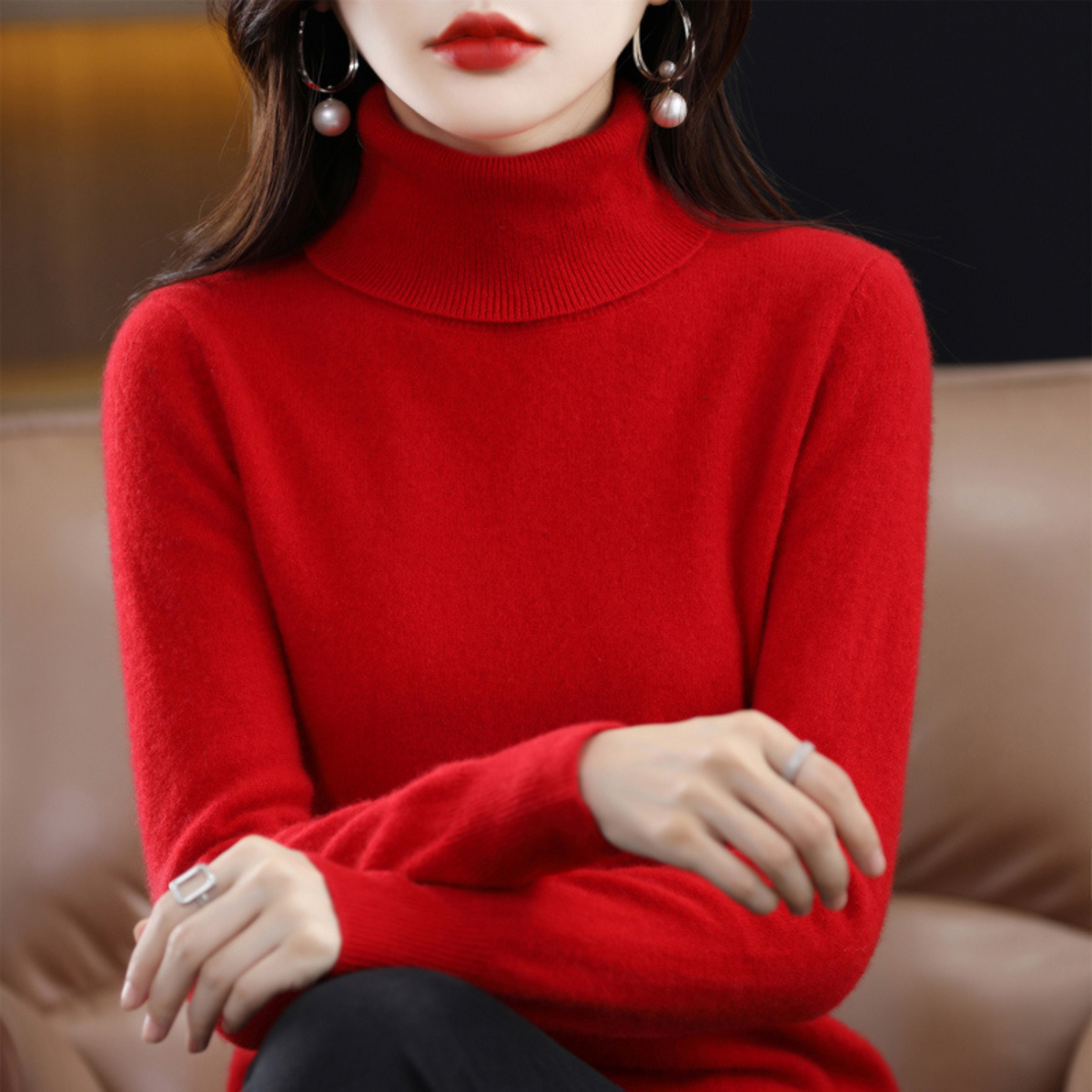 Charlotte | Elegant Cashmere Turtleneck Sweater