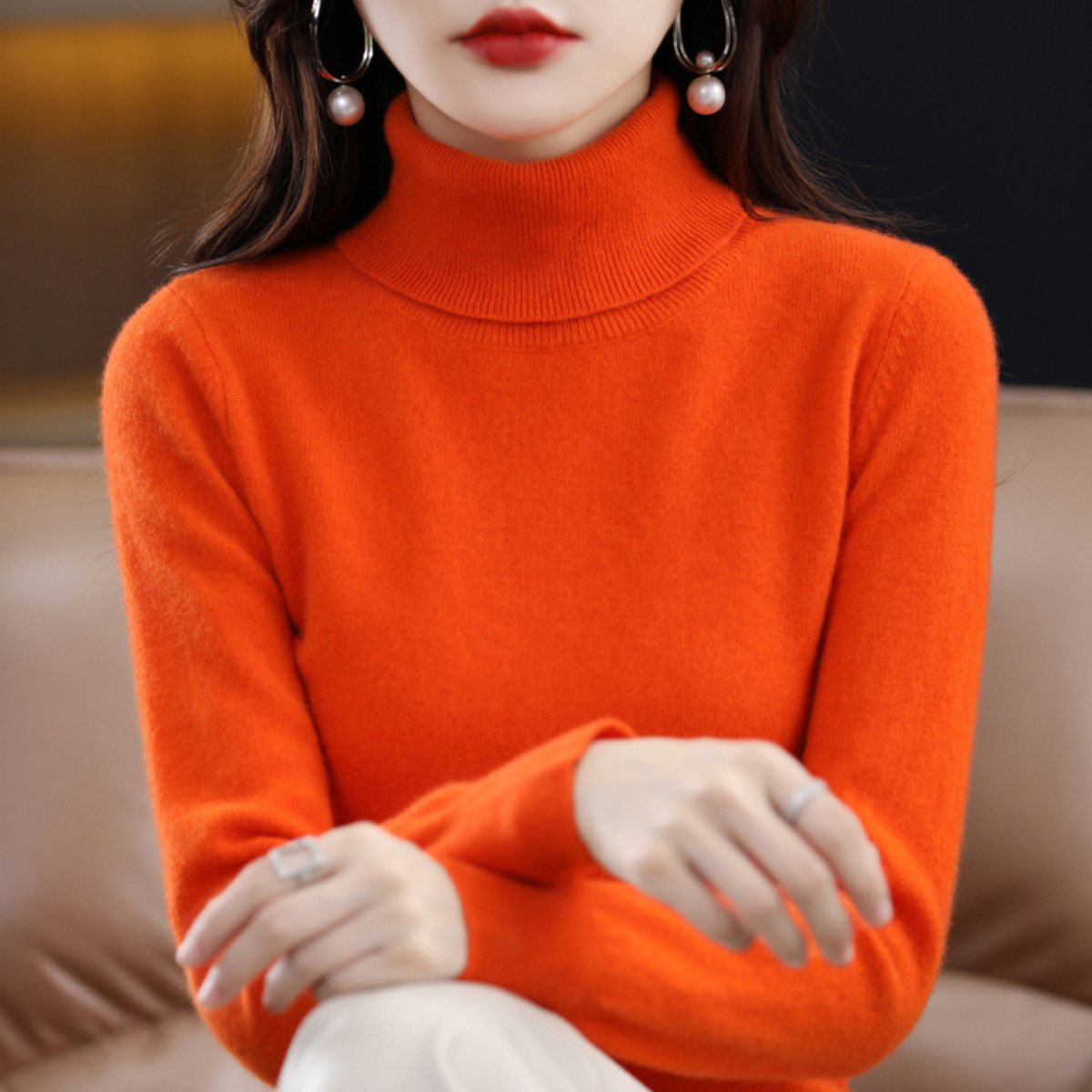 Charlotte | Elegant Cashmere Turtleneck Sweater