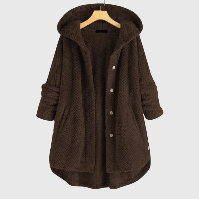 Elsie | Women's Fleece Jacket - Hooded Reversible Flattering Fit Warm