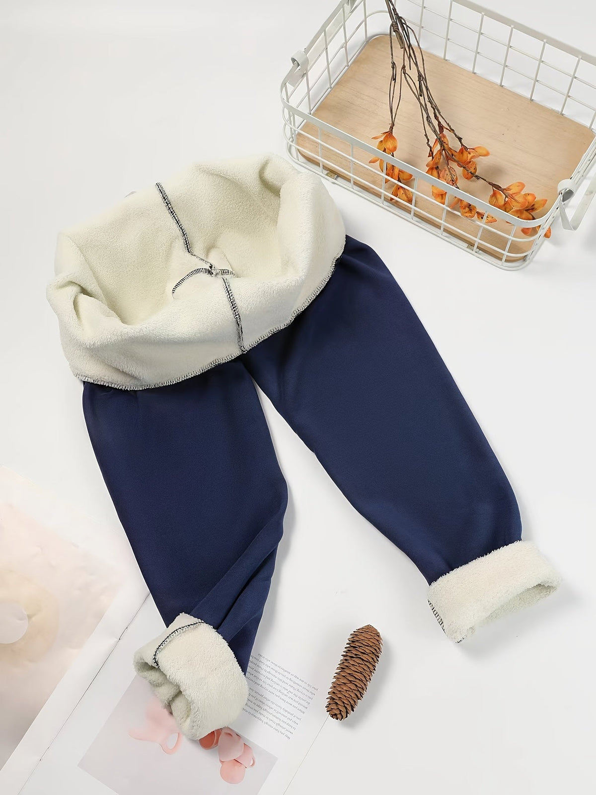 Jenny | Women's High Waisted Fleece Lined Leggings - Plush Lining Pull On