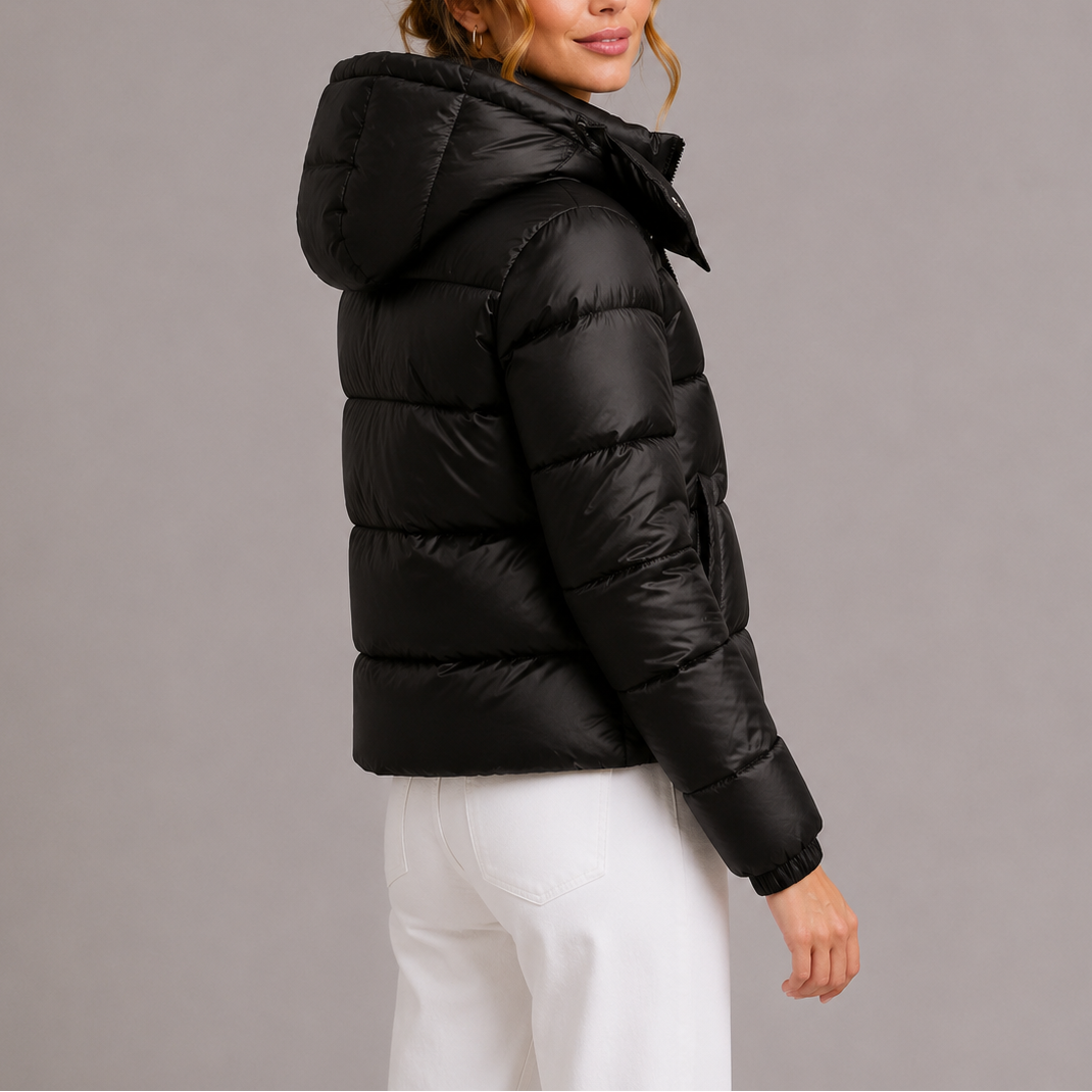 Lynd | Women's Cropped Quilted Puffer Jacket with Zip Front