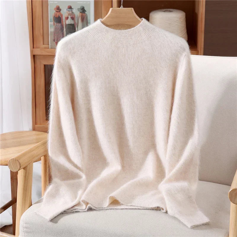Naomi | Cashmere Sweater with Relaxed Fit and Mock Neck