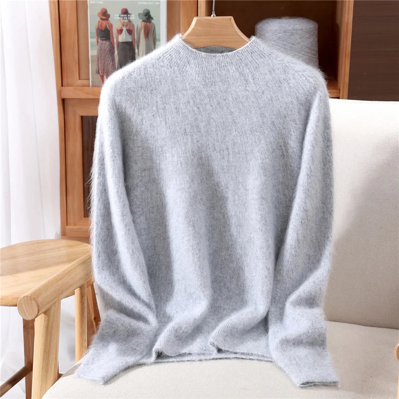 Naomi | Cashmere Sweater with Relaxed Fit and Mock Neck