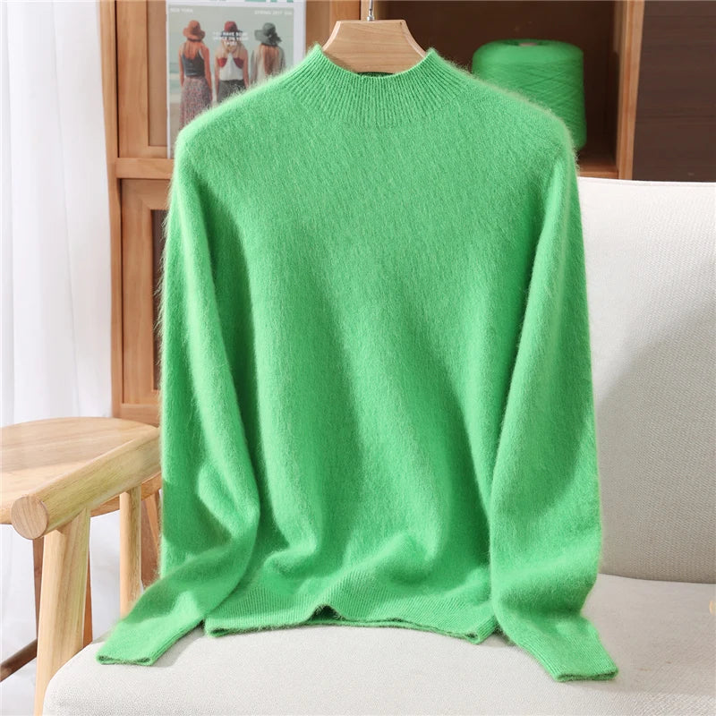 Naomi | Cashmere Sweater with Relaxed Fit and Mock Neck