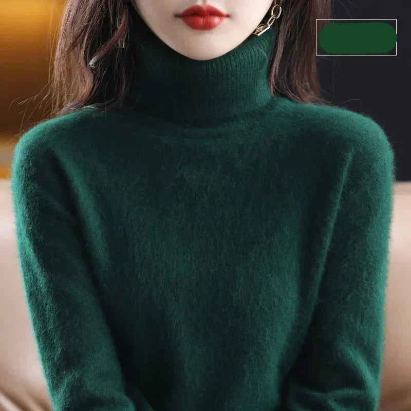 Ophelia | Sophisticated High Neck Cashmere Turtleneck Sweater