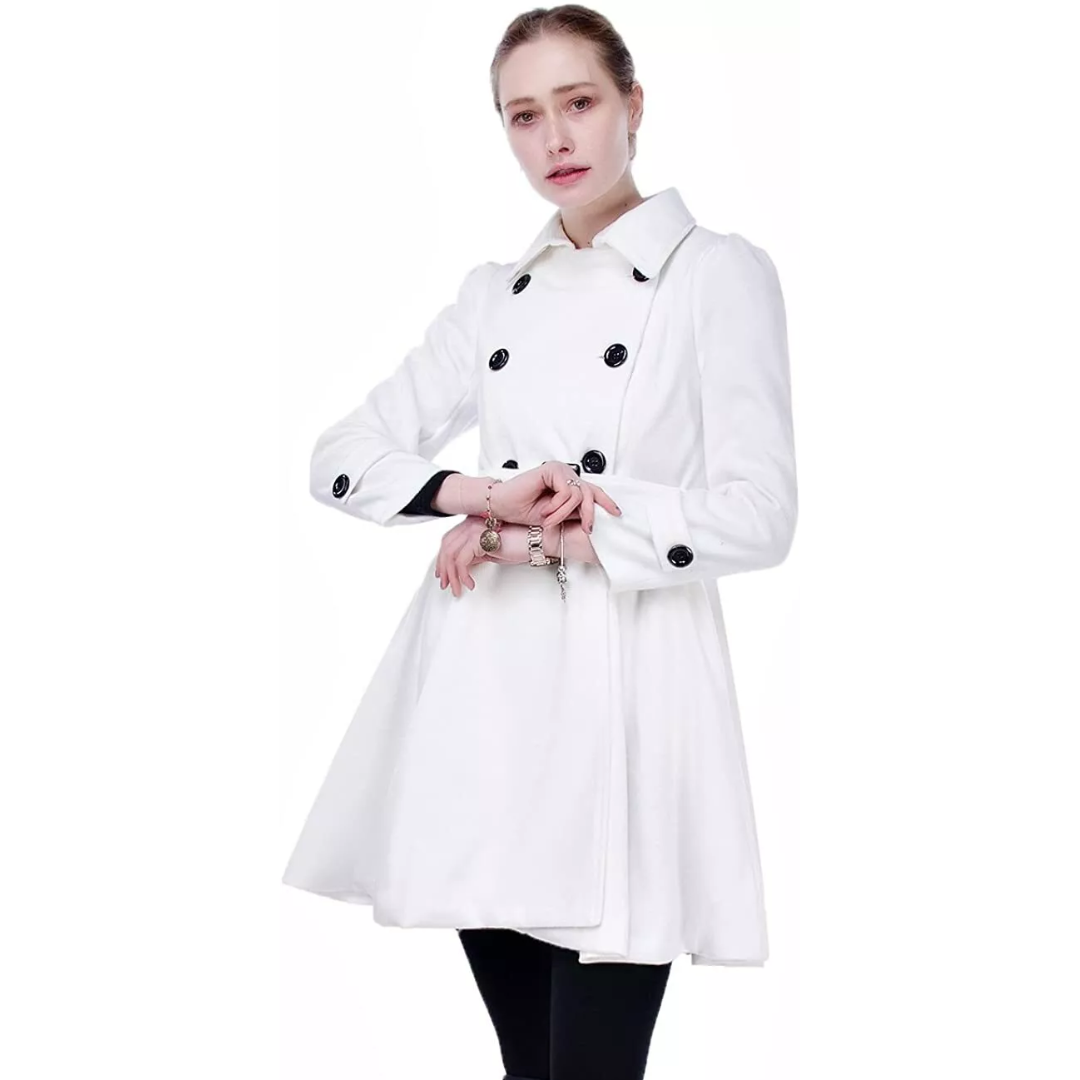 Rosalind | Reversible Wool Pea Coat with Belt