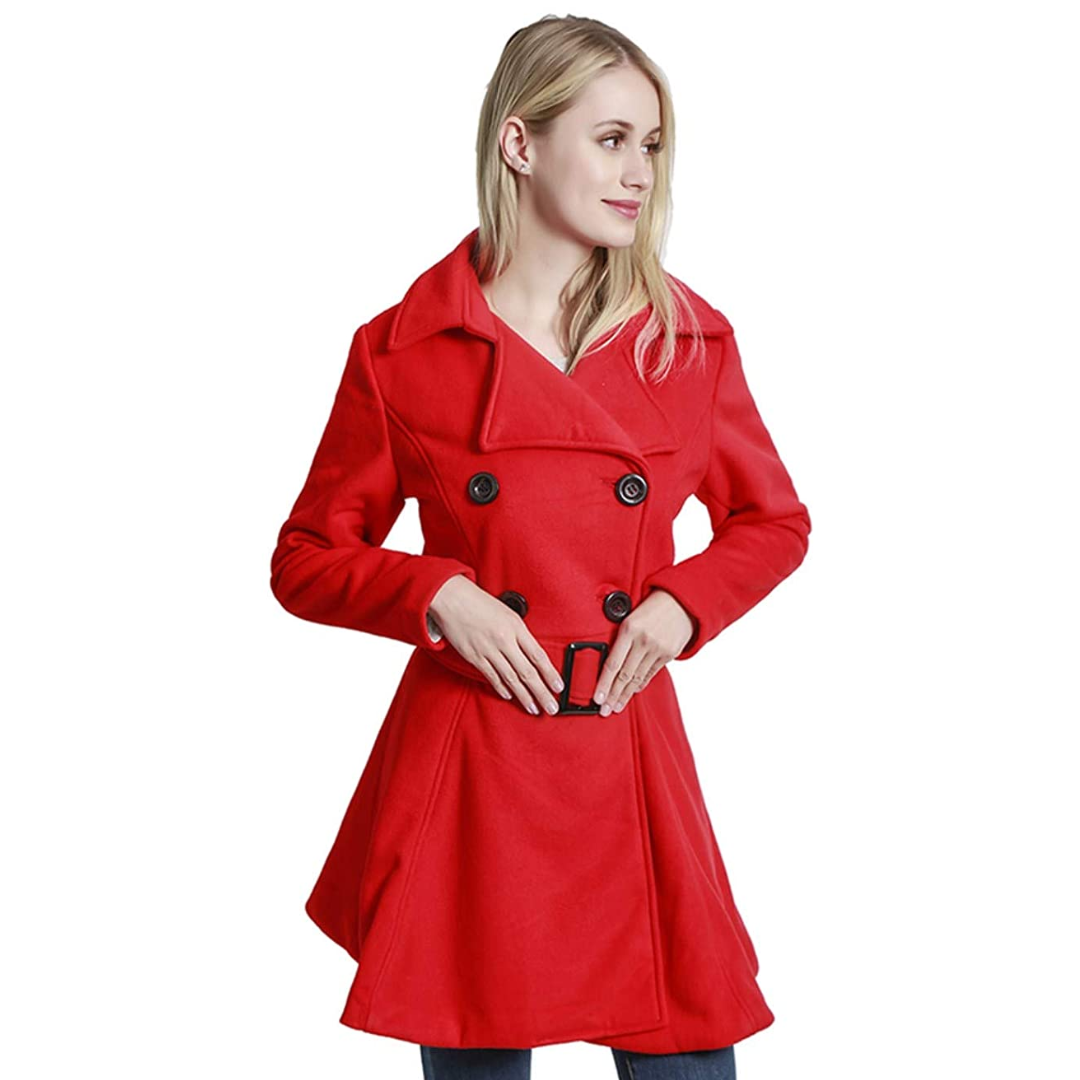 Rosalind | Reversible Wool Pea Coat with Belt