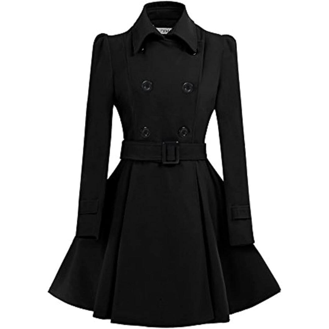Rosalind | Reversible Wool Pea Coat with Belt