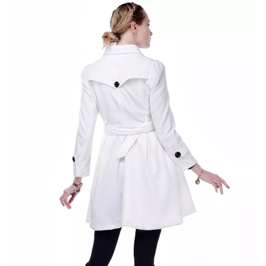 Rosalind | Reversible Wool Pea Coat with Belt