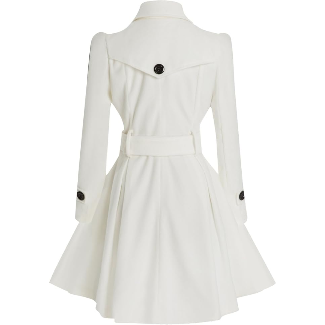 Rosalind | Reversible Wool Pea Coat with Belt