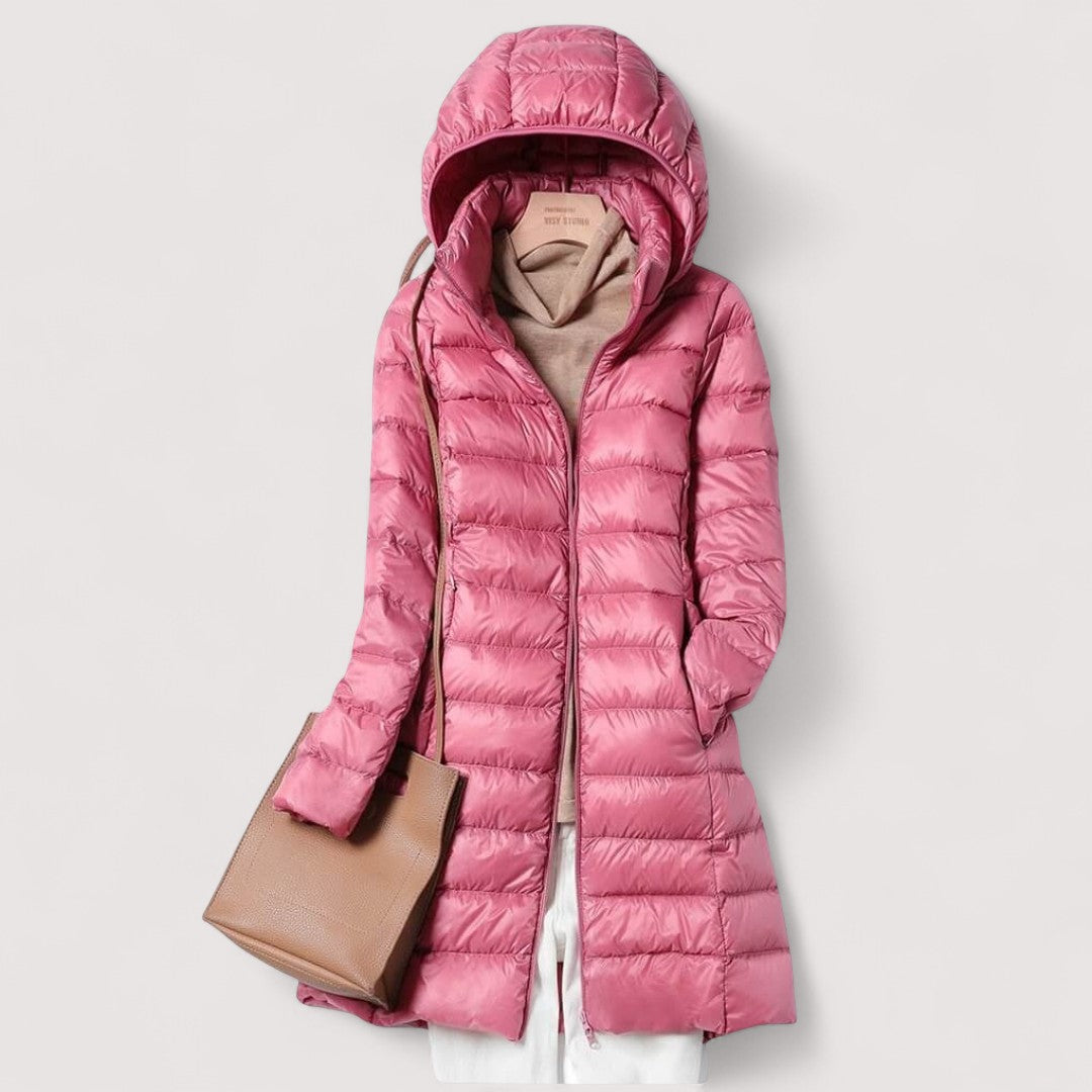 Sienna | Effortless Longline Quilted Puffer Jacket with Zip Front