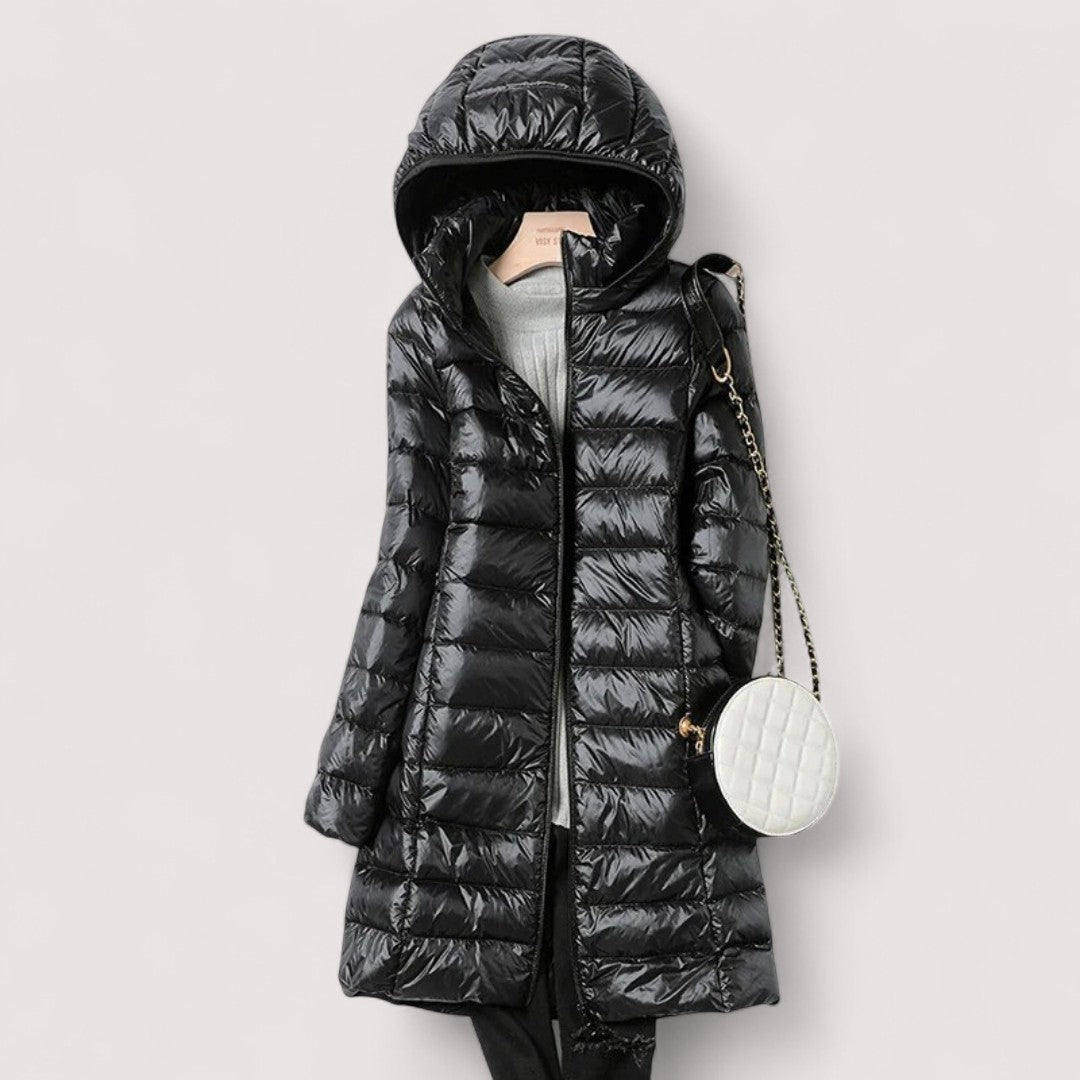 Sienna | Effortless Longline Quilted Puffer Jacket with Zip Front