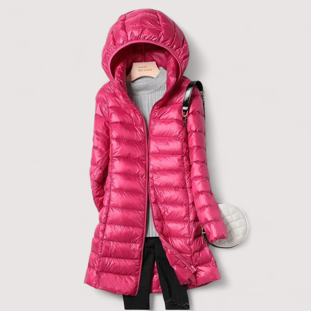 Sienna | Effortless Longline Quilted Puffer Jacket with Zip Front