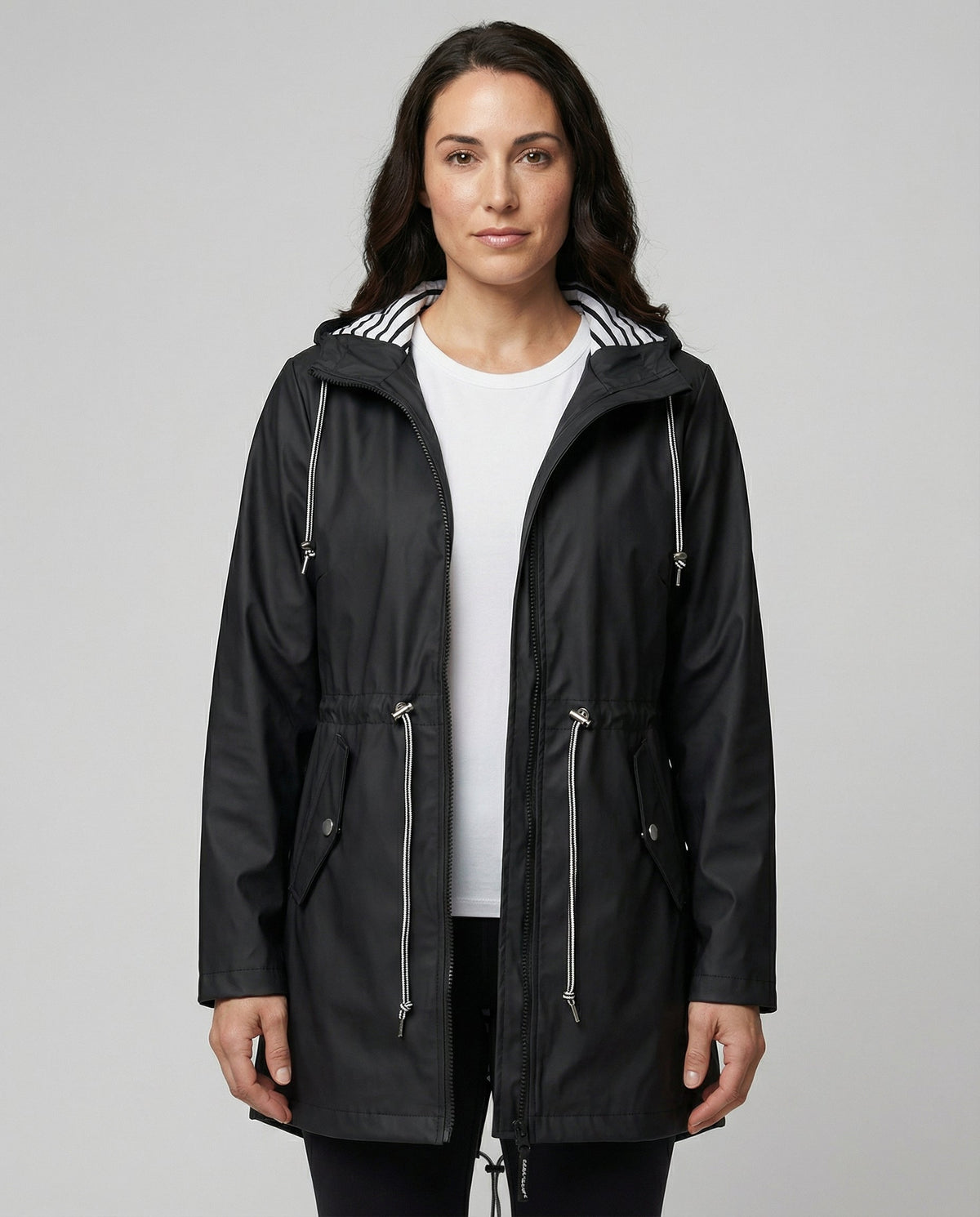 Tilda | Women's Parka Rain Jacket - Hooded Drawcord Waist Waterproof