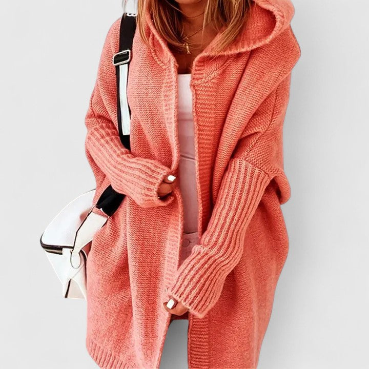 Della | Women's Oversized Cardigan - Loose Knit Relaxed Drape