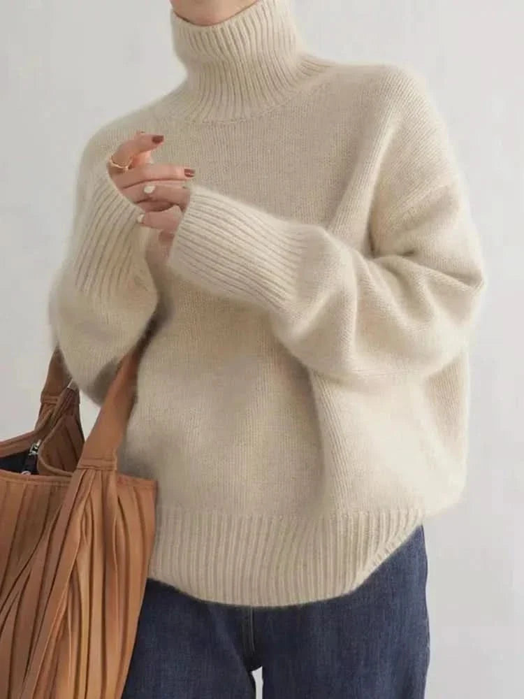 Camille Women's Cashmere Sweater - Beige
