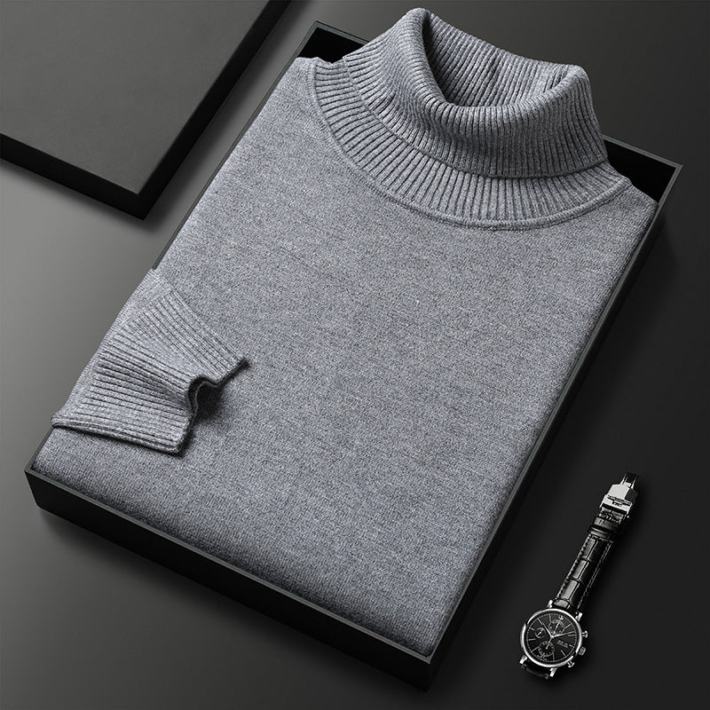 Mark | Men's Cashmere Blend Turtleneck Sweater - Regular Fit Stretch Knit