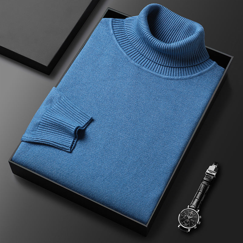 Mark | Men's Cashmere Blend Turtleneck Sweater - Regular Fit Stretch Knit