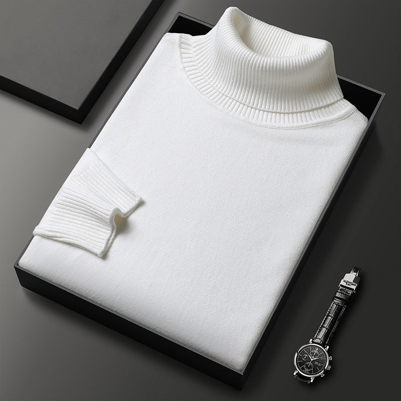 Mark | Men's Cashmere Blend Turtleneck Sweater - Regular Fit Stretch Knit