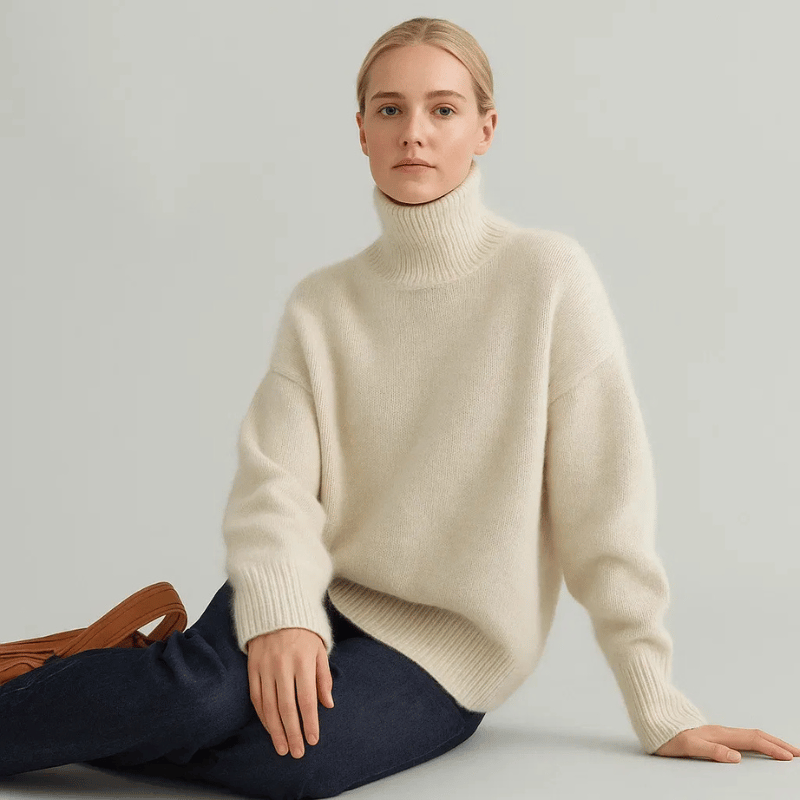 Cerys Women's Cashmere Sweater - Beige