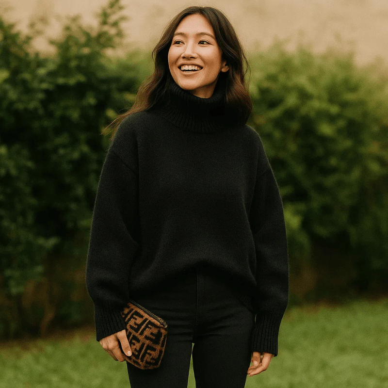 Cerys Women's Cashmere Sweater - Black