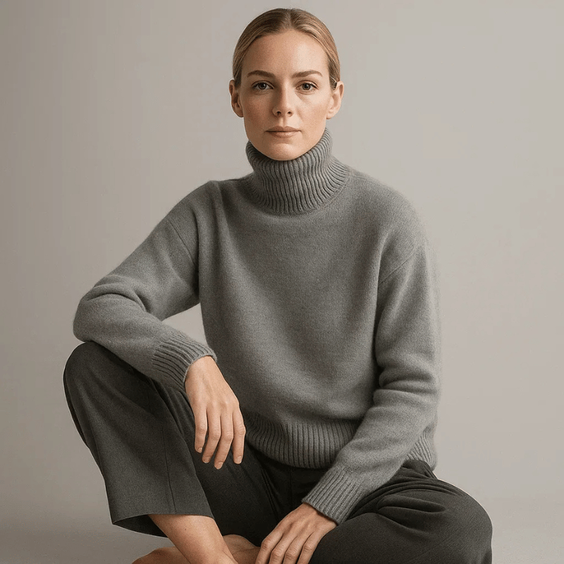 Cerys Women's Cashmere Sweater - Grey