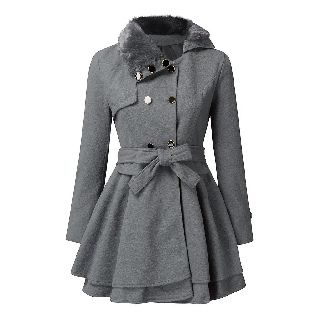 Claudia Women's Trench Coat - Grey