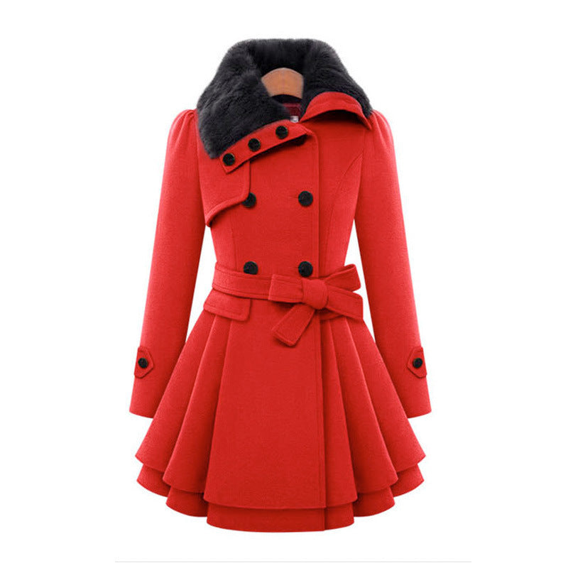 Claudia Women's Trench Coat - Red