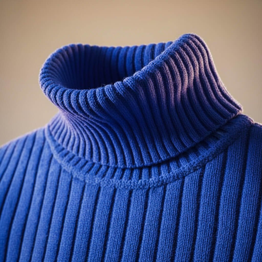 Paul | Men's Wool Turtleneck Sweater - Ribbed Stretch Knit Pullover