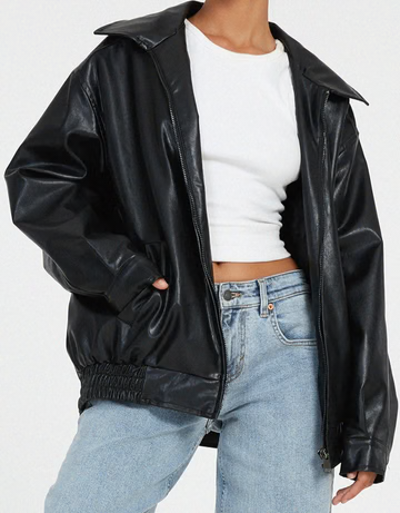 Effie Women's Oversized Leather Jacket