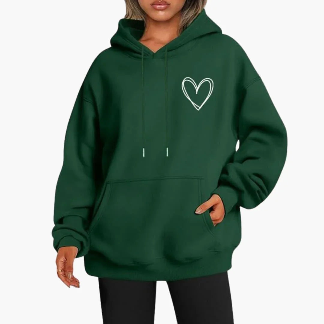 Etta Women's Oversized Hoodie - Dark Green