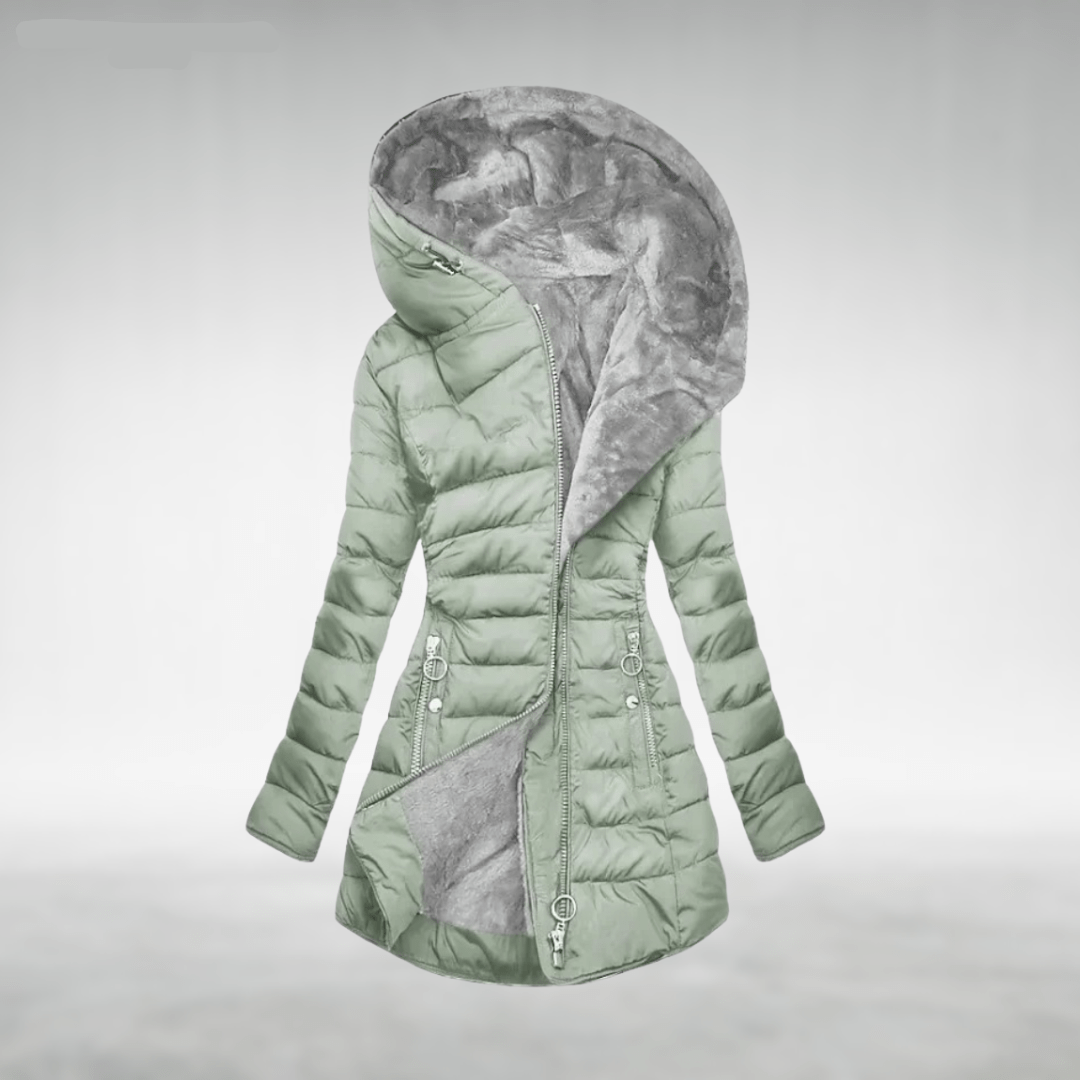 Brianna | Women's Puffer Winter Jacket with Fleece Lined Hood