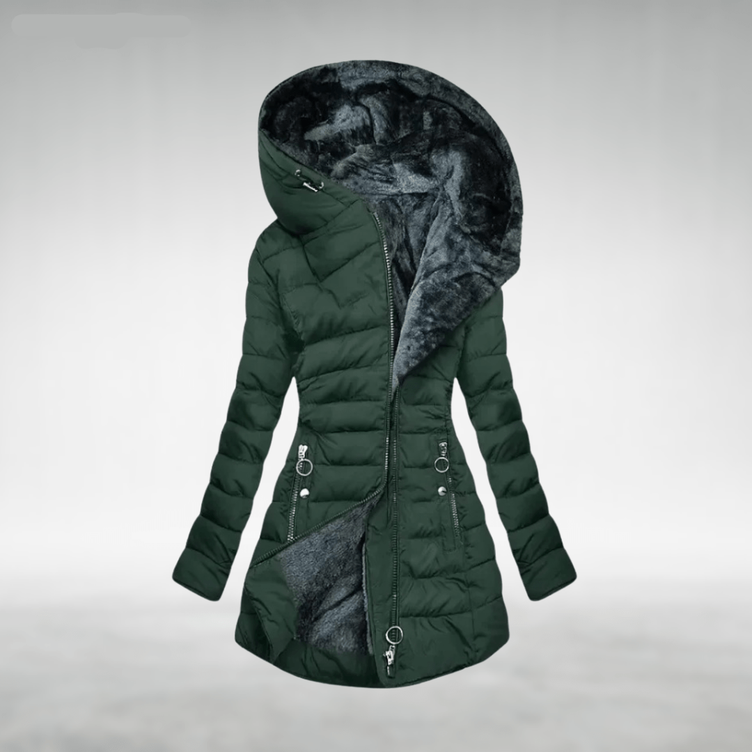 Brianna | Women's Puffer Winter Jacket with Fleece Lined Hood