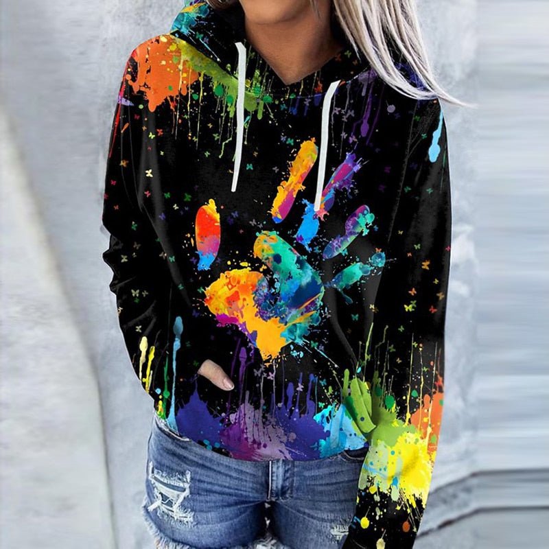Gaia Women's Graphic Hoodie - Black